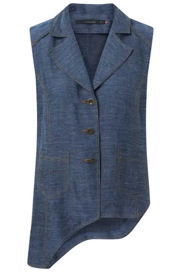 Missen Elsewhere Fashion Gilets*Evander Waistcoat-Denim