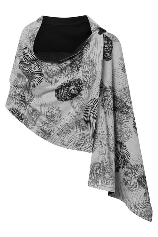 Missen Elsewhere Fashion Sjaals*Finger Print Scarf-Slate