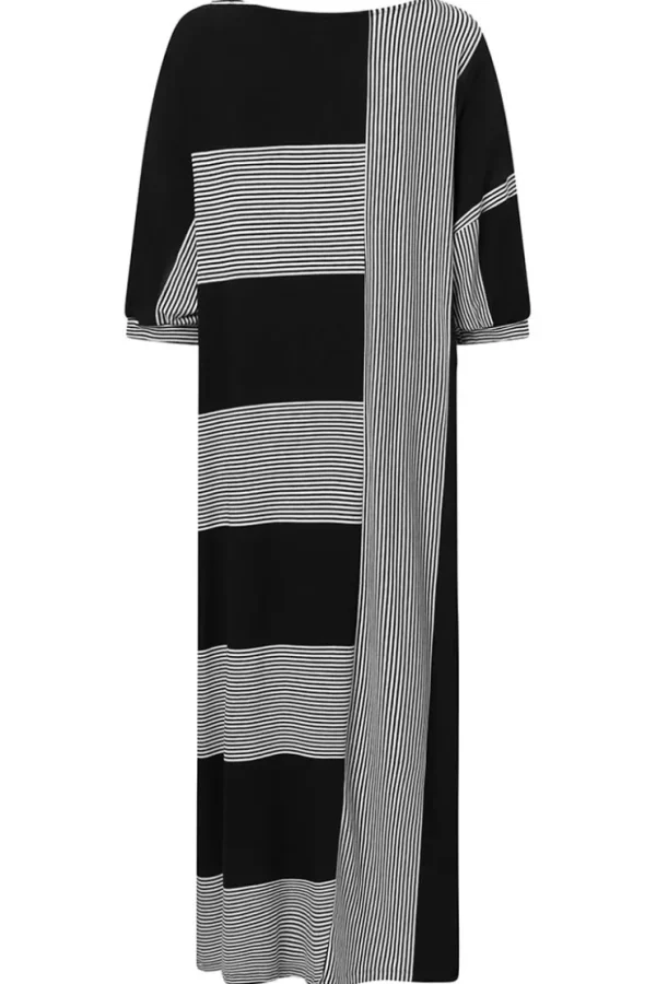 Missen Elsewhere Fashion Jurken*Hendrina Dress-Black-Offwhite