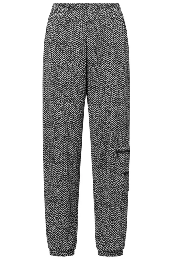 Missen Elsewhere Fashion Broeken*Pocket Trousers-Black-Gray