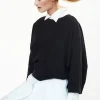 Missen Elsewhere Fashion Sweaters*Somero Terry Sweater-Black