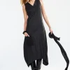 Missen Elsewhere Fashion Jurken*V-Neck Dress-Black