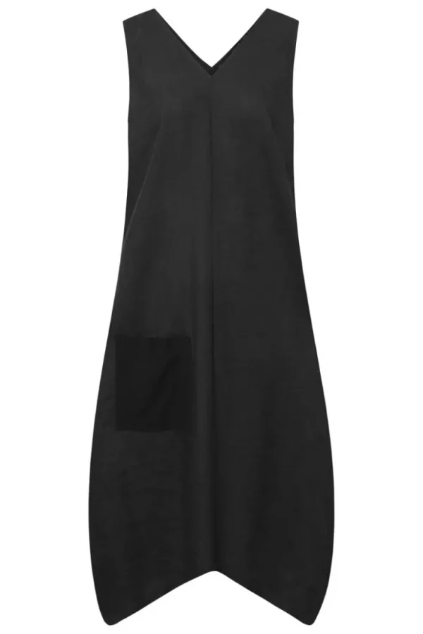 Missen Elsewhere Fashion Jurken*V-Neck Dress-Black